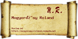 Mogyorósy Roland névjegykártya