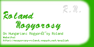 roland mogyorosy business card